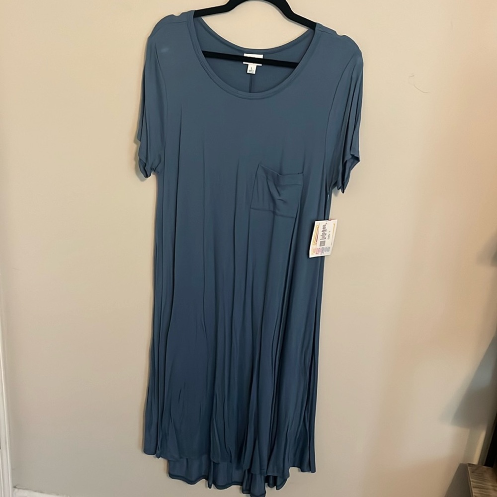 L Solid Blue Carly LuLaRoe